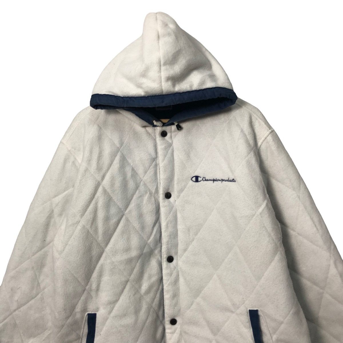 Champion Vtg Champion Embroidery Big Logo Button Ups Hoodie Jacket Size US XXL / EU 58 / 5 - 5 Thumbnail