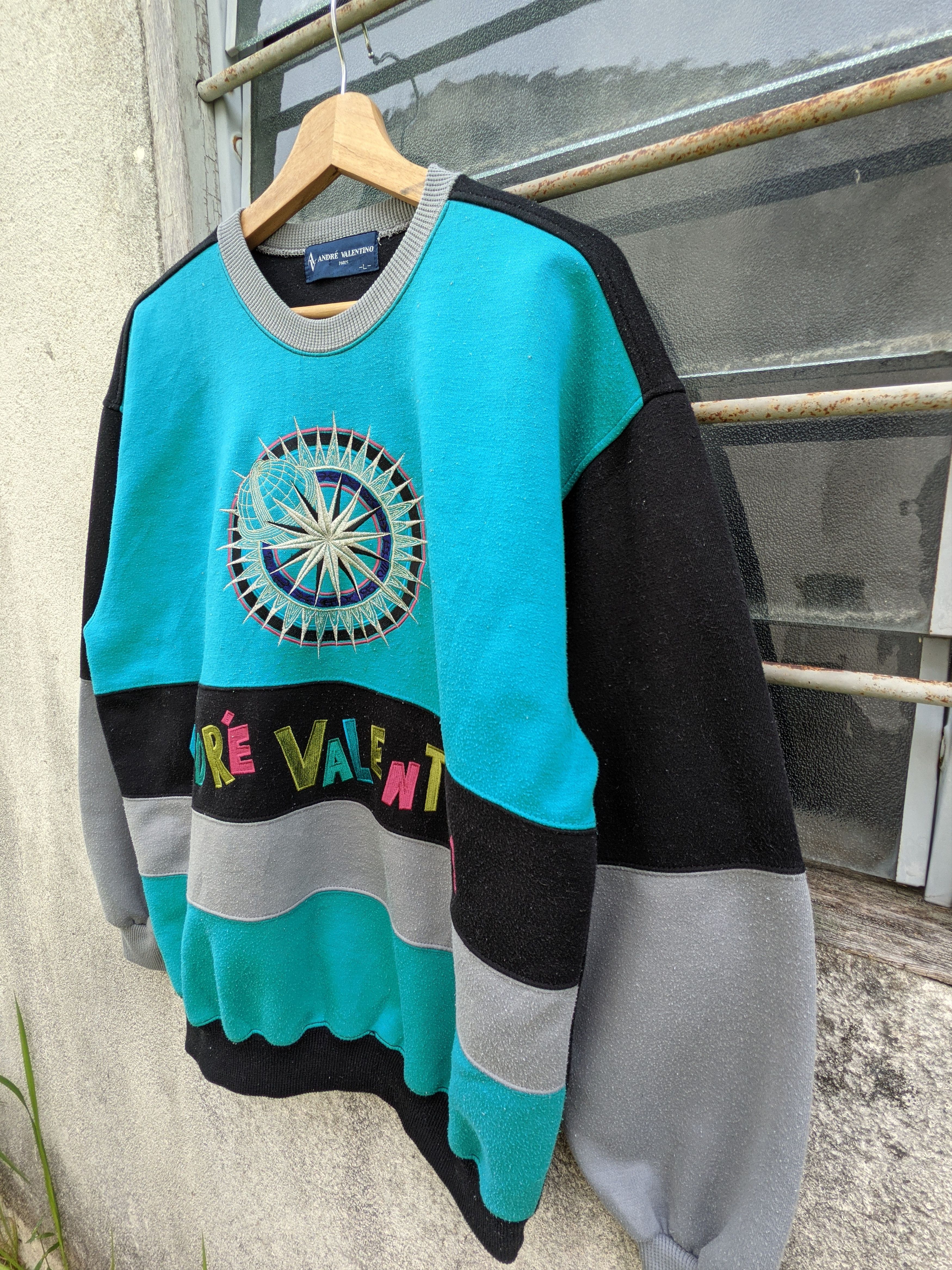 Valentino Andre Valentino Multicolour Embroidery Sweatshirt Size US L / EU 52-54 / 3 - 4 Thumbnail