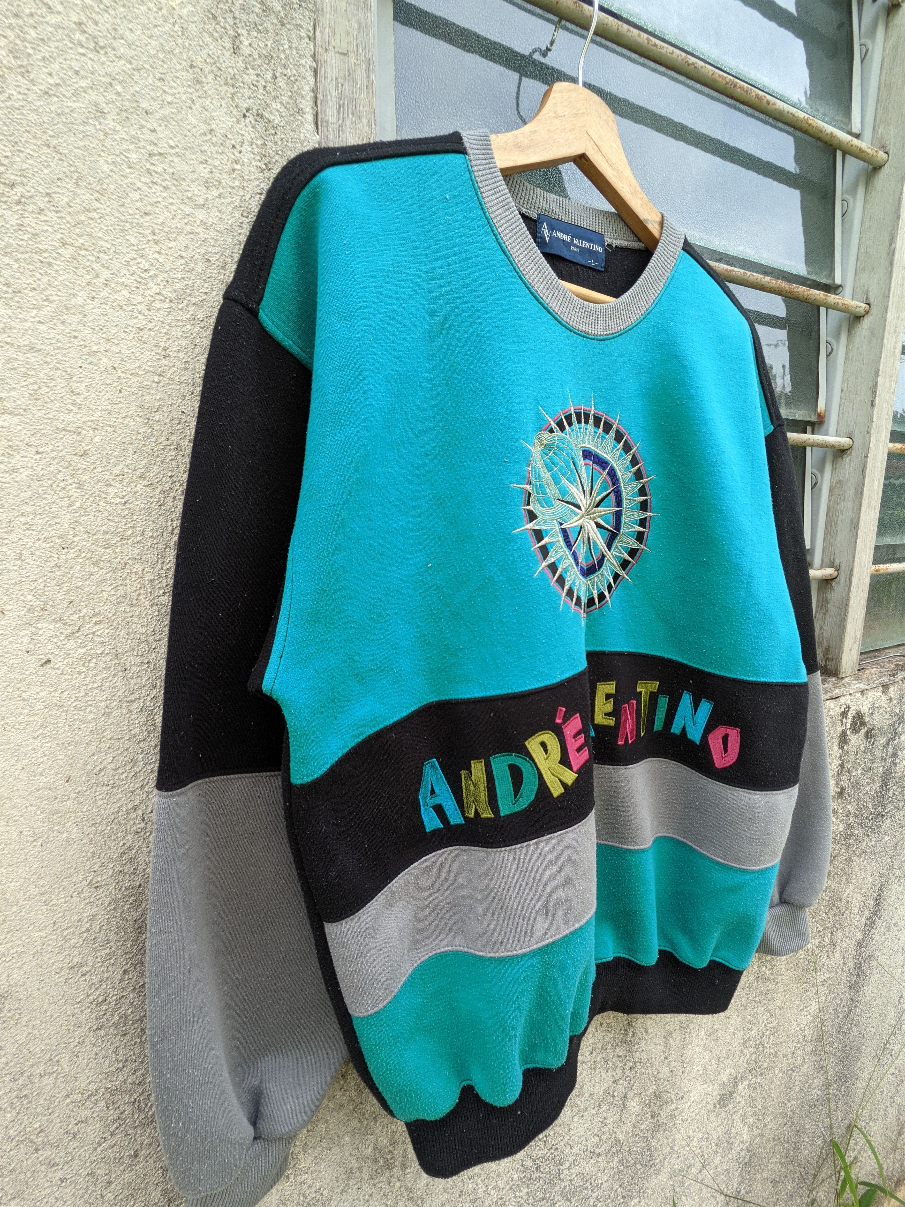 Valentino Andre Valentino Multicolour Embroidery Sweatshirt Size US L / EU 52-54 / 3 - 3 Thumbnail