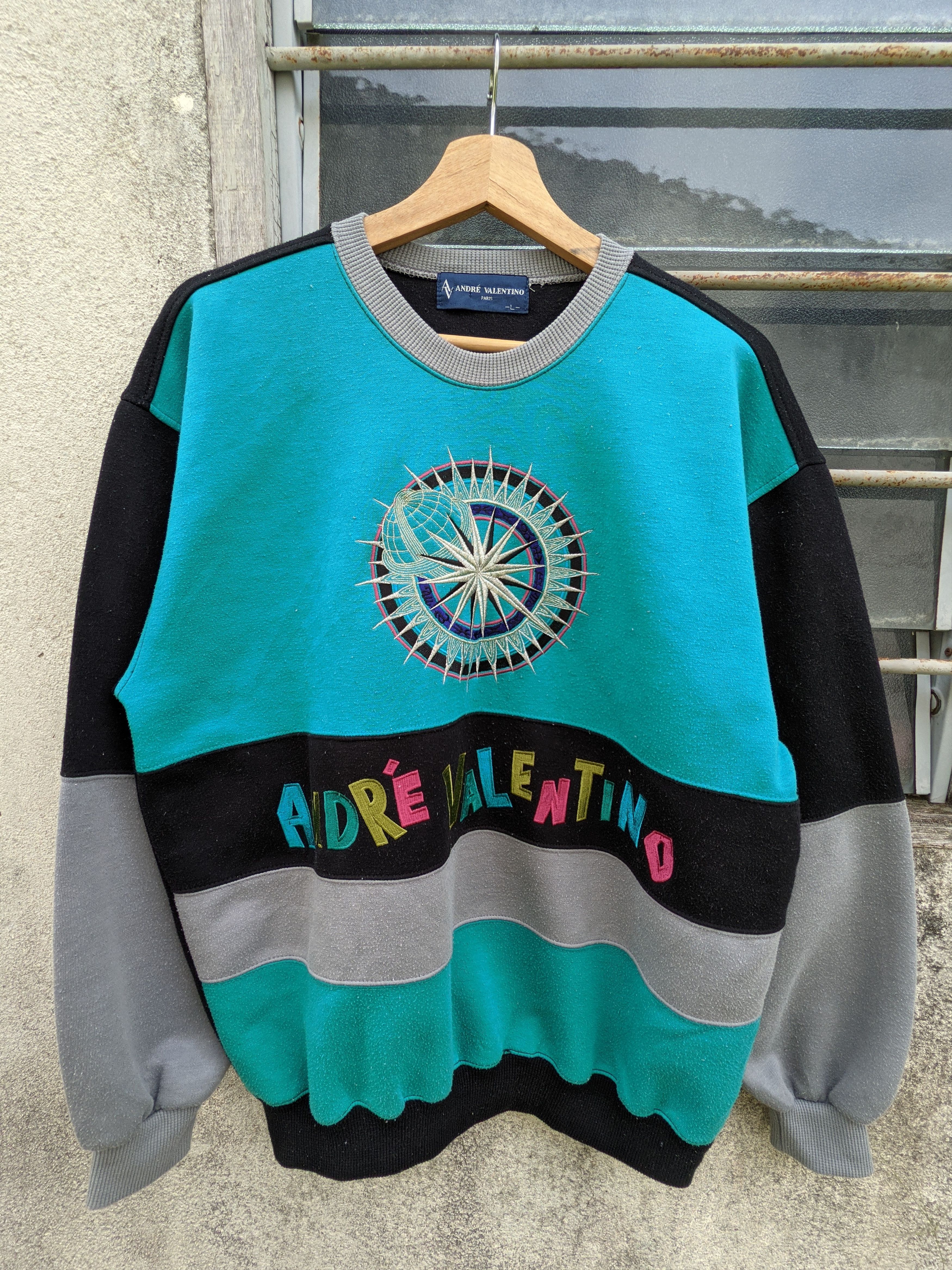 Valentino Andre Valentino Multicolour Embroidery Sweatshirt Size US L / EU 52-54 / 3 - 5 Thumbnail