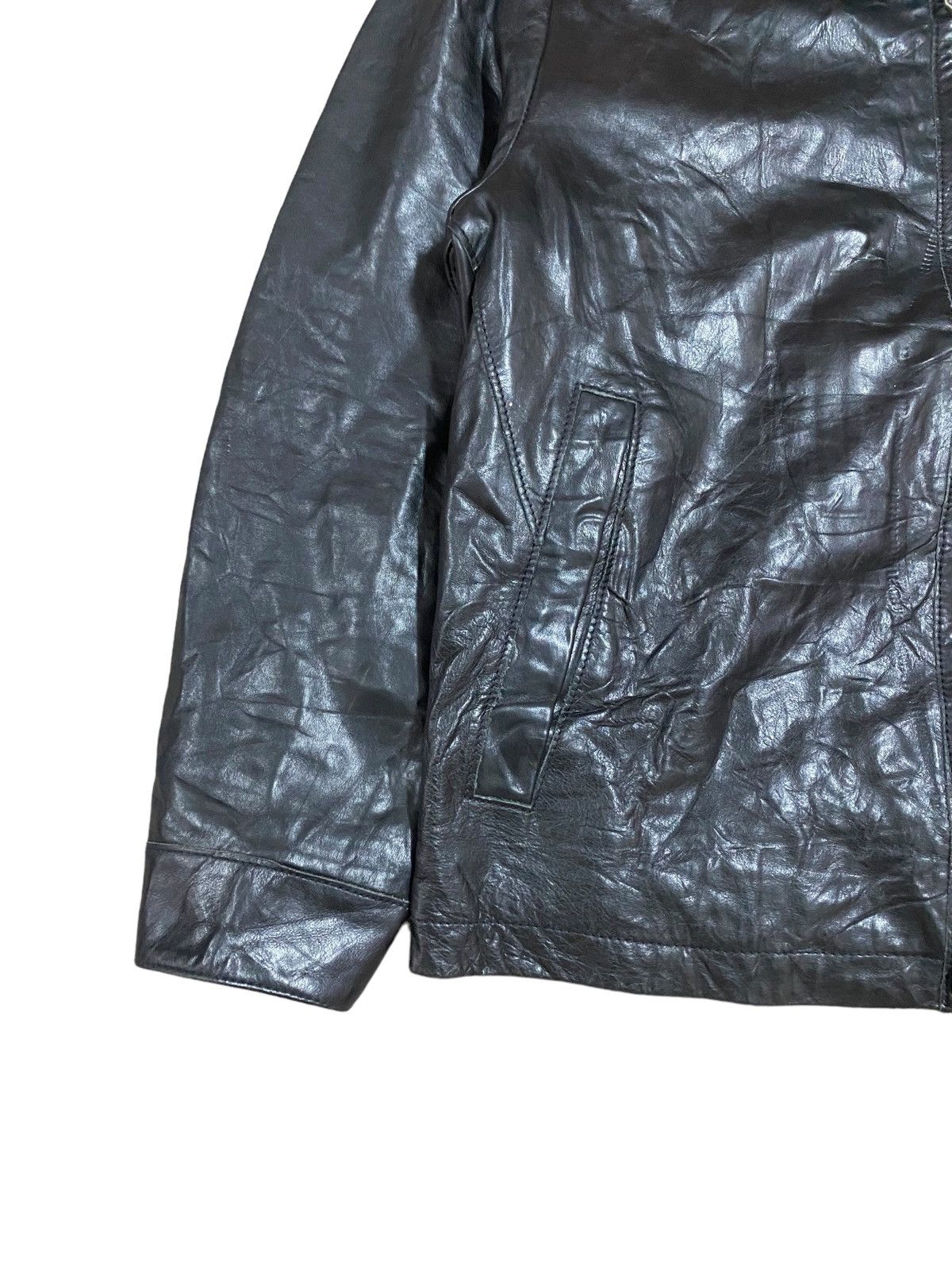 Gap Vtg🔥Y2k Gap Zip Leather Jacket Size M Size US M / EU 48-50 / 2 - 8 Thumbnail