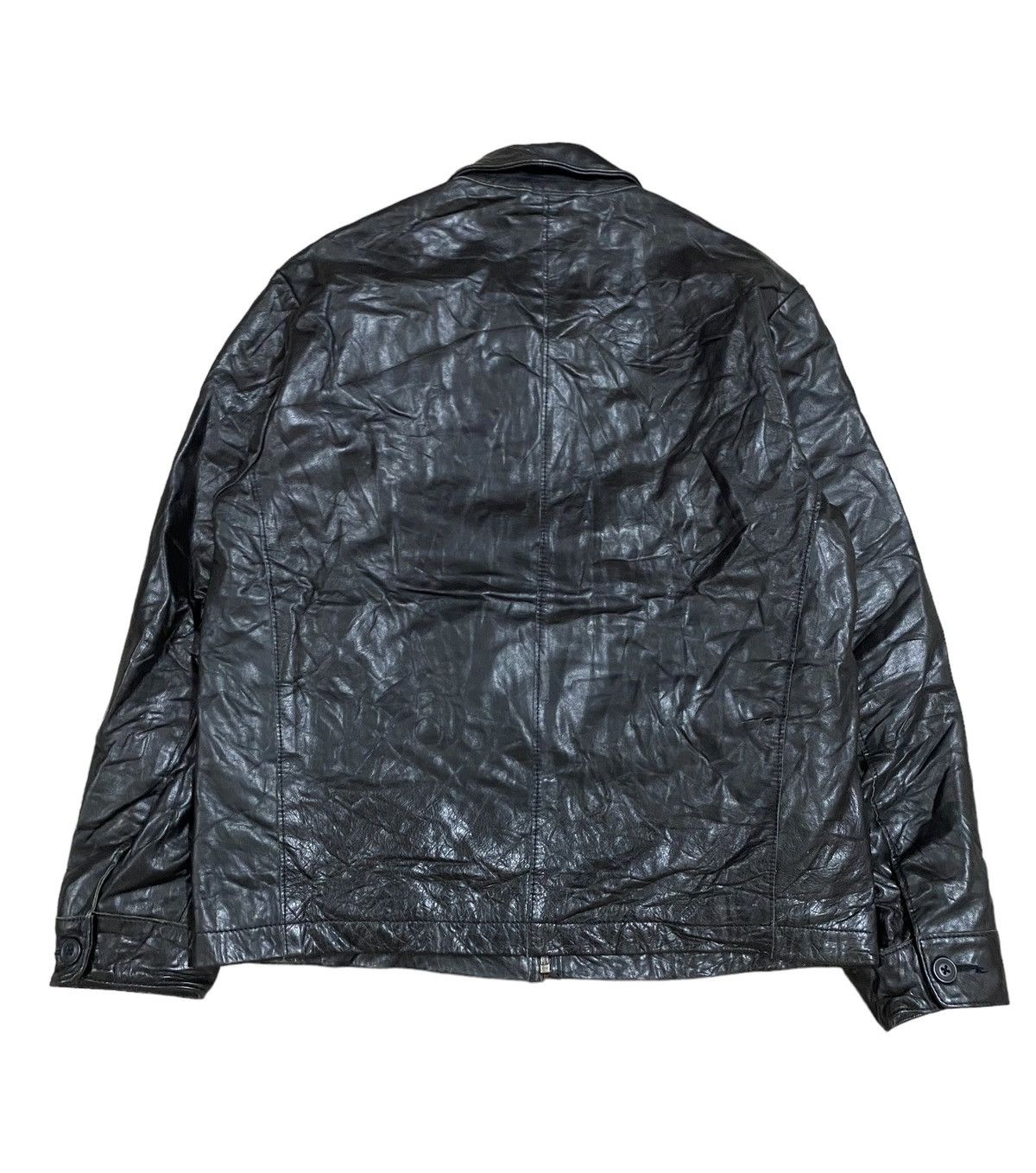 Gap Vtg🔥Y2k Gap Zip Leather Jacket Size M Size US M / EU 48-50 / 2 - 2 Thumbnail