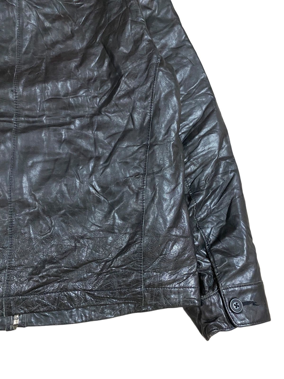 Gap Vtg🔥Y2k Gap Zip Leather Jacket Size M Size US M / EU 48-50 / 2 - 15 Thumbnail