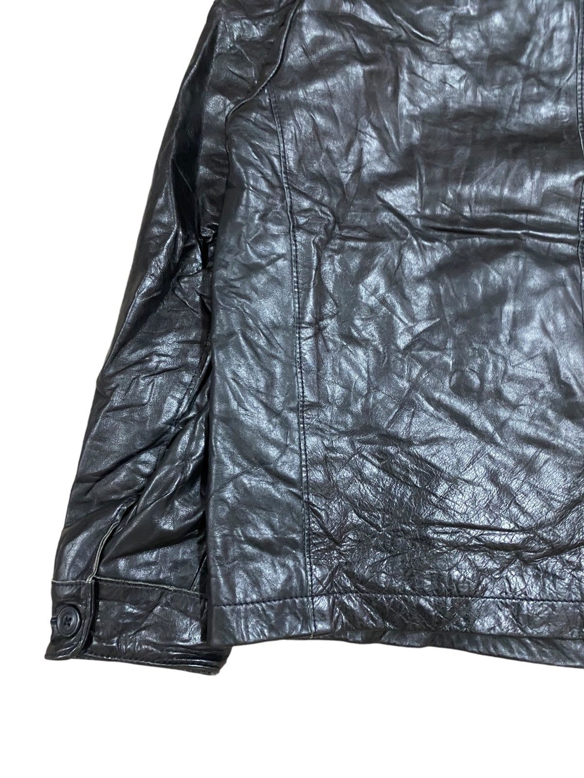 Gap Vtg🔥Y2k Gap Zip Leather Jacket Size M Size US M / EU 48-50 / 2 - 14 Thumbnail