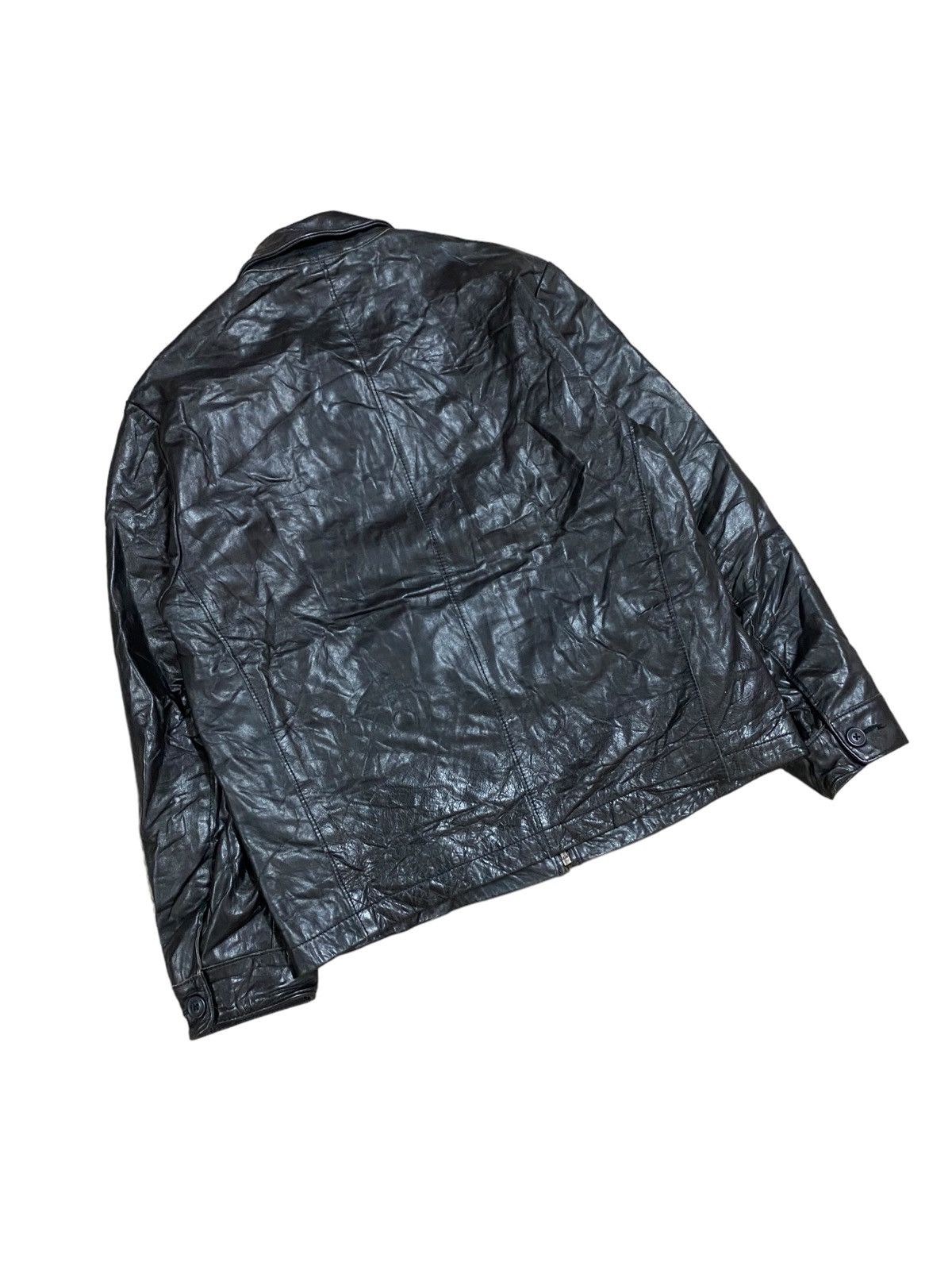 Gap Vtg🔥Y2k Gap Zip Leather Jacket Size M Size US M / EU 48-50 / 2 - 16 Thumbnail