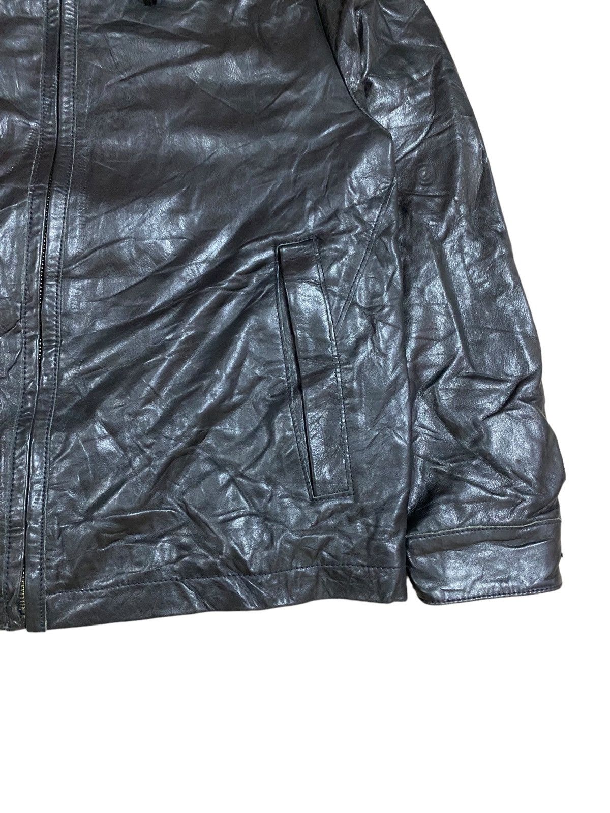 Gap Vtg🔥Y2k Gap Zip Leather Jacket Size M Size US M / EU 48-50 / 2 - 9 Thumbnail
