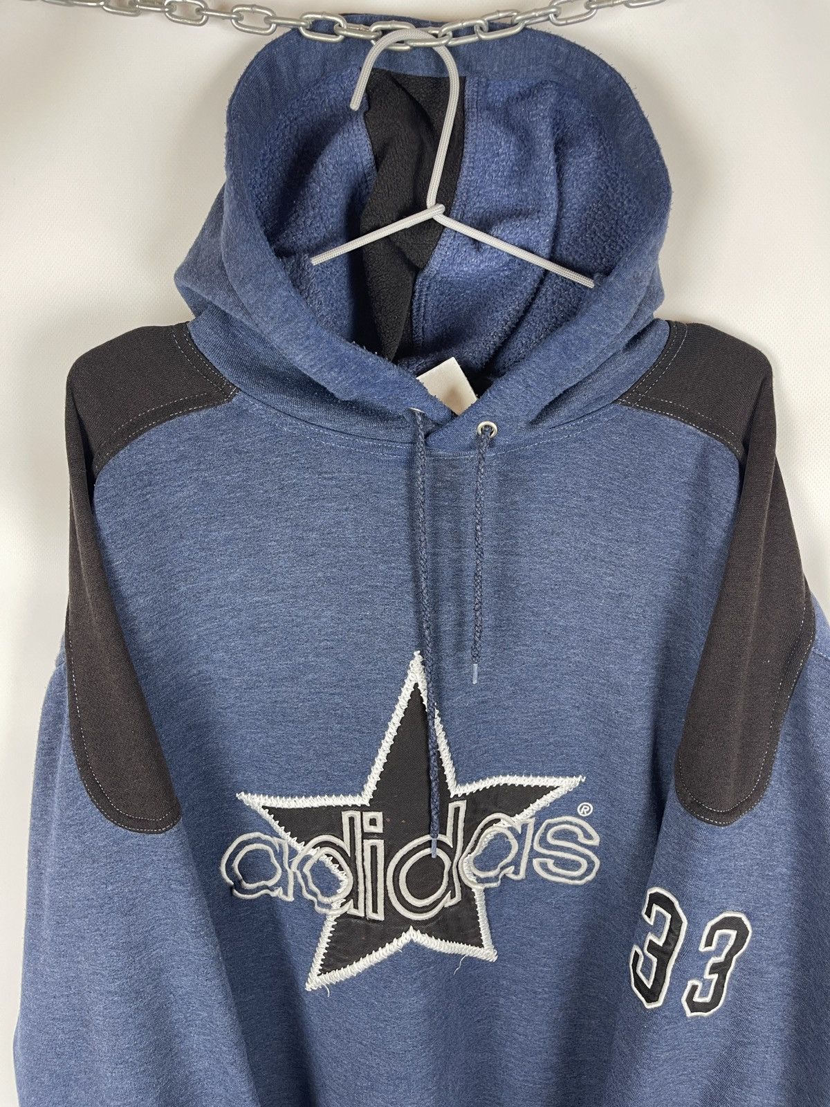 Adidas Adidas vintage 90s oversized hoodie big star #83 logo Size US L / EU 52-54 / 3 - 6 Thumbnail
