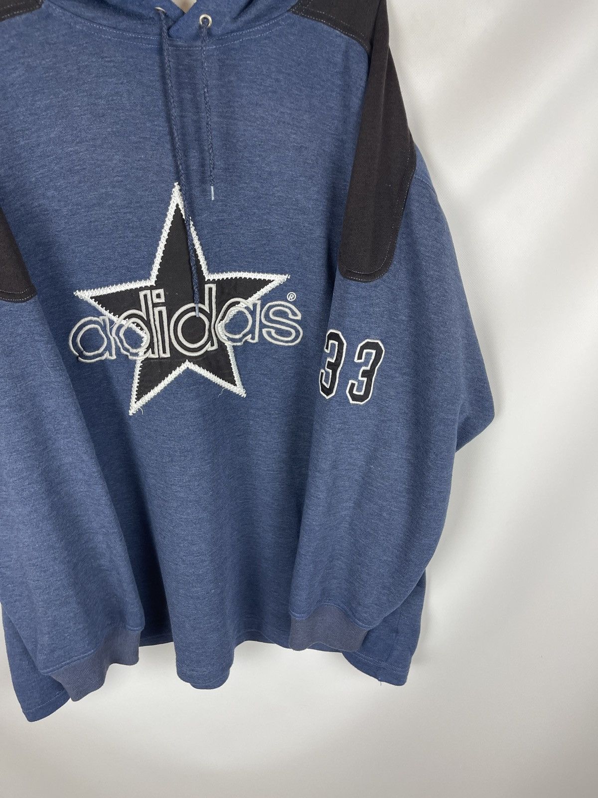 Adidas Adidas vintage 90s oversized hoodie big star #83 logo Size US L / EU 52-54 / 3 - 4 Thumbnail