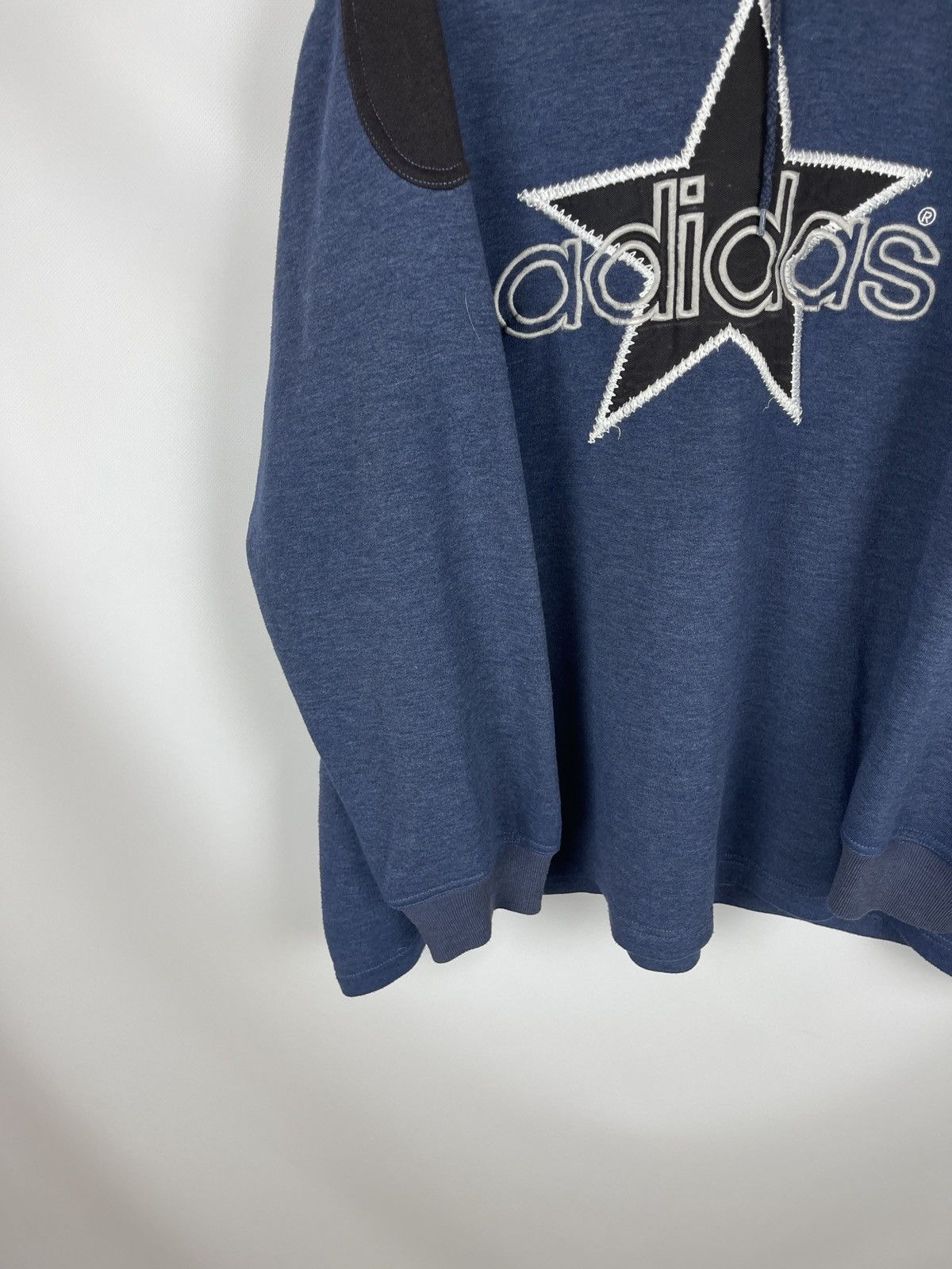 Adidas Adidas vintage 90s oversized hoodie big star #83 logo Size US L / EU 52-54 / 3 - 3 Thumbnail