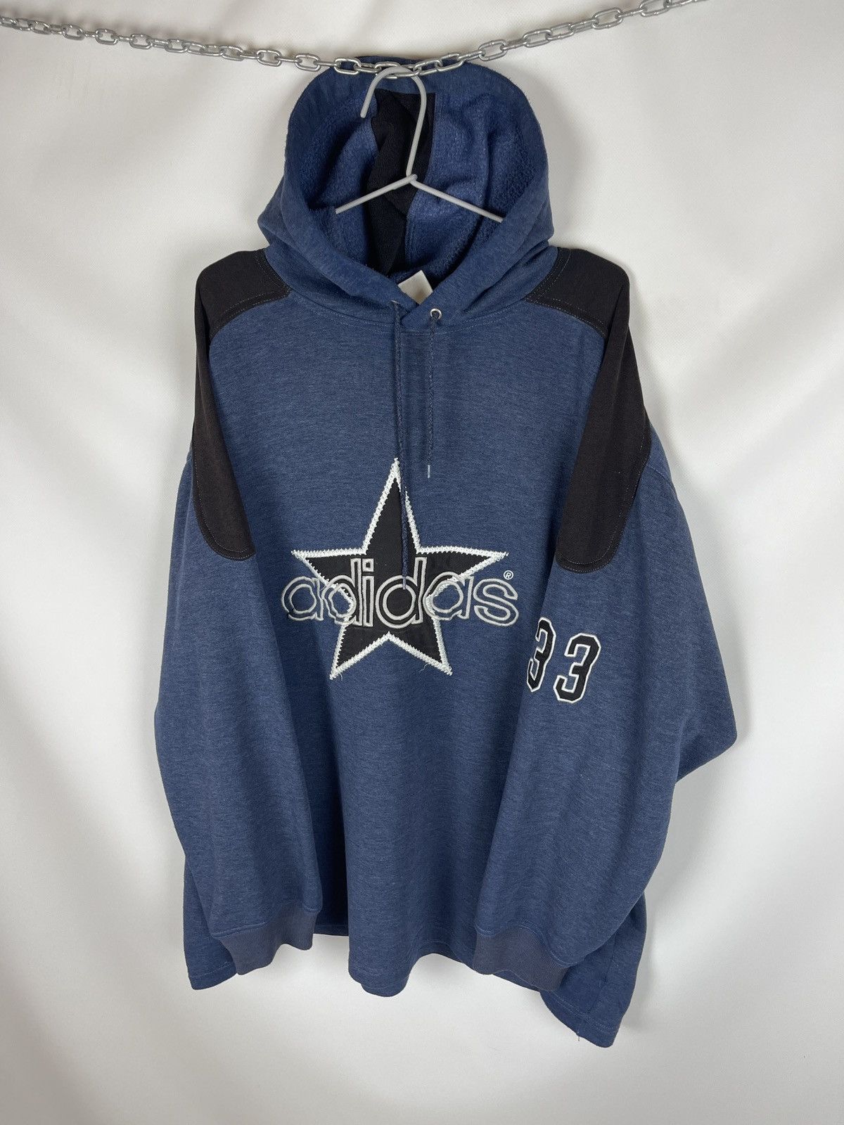 Adidas Adidas vintage 90s oversized hoodie big star #83 logo Size US L / EU 52-54 / 3 - 5 Thumbnail