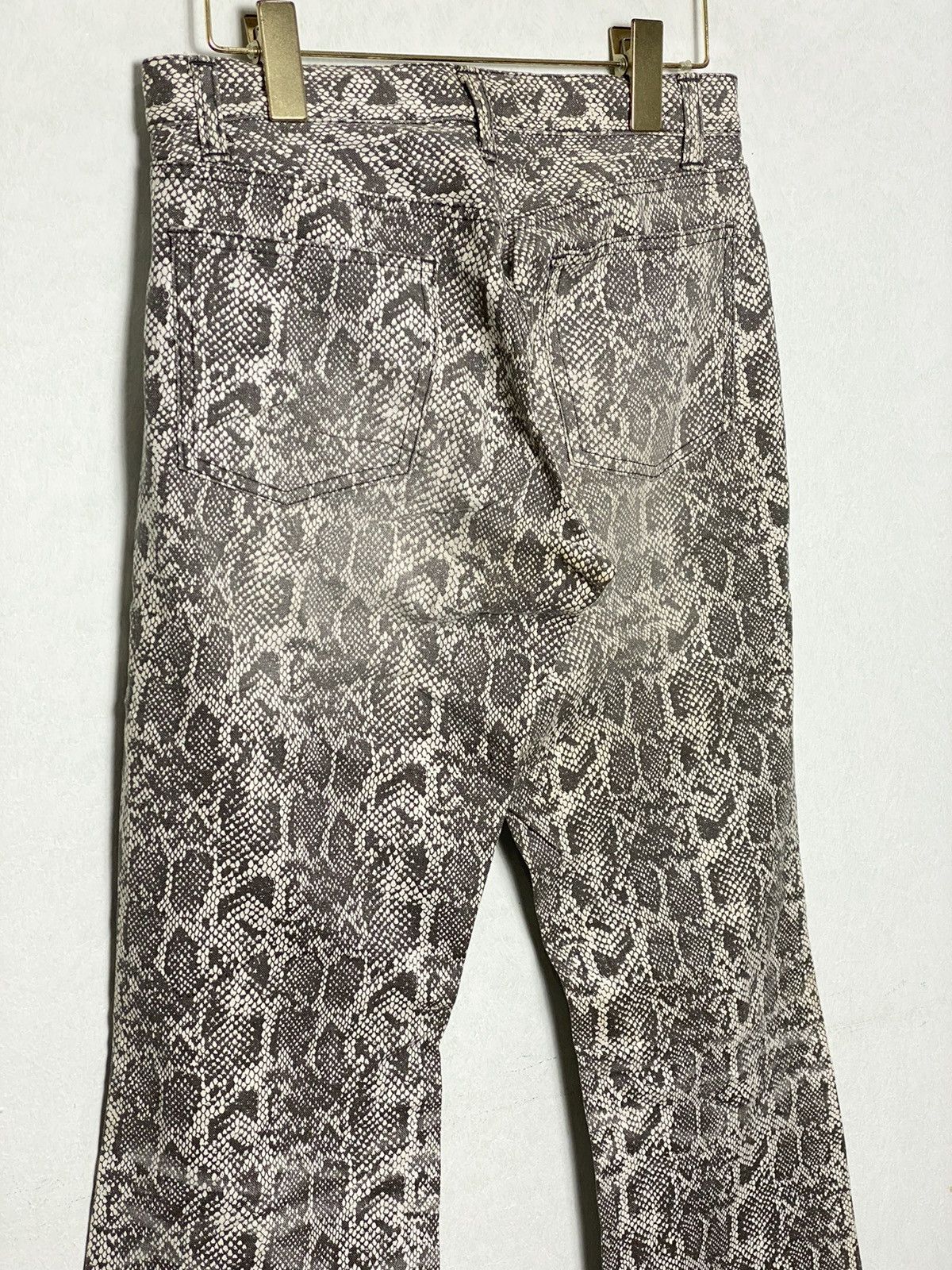 Japanese Brand Vintage Schussel Snake Skin Flared Denim Size US 29 - 5 Thumbnail