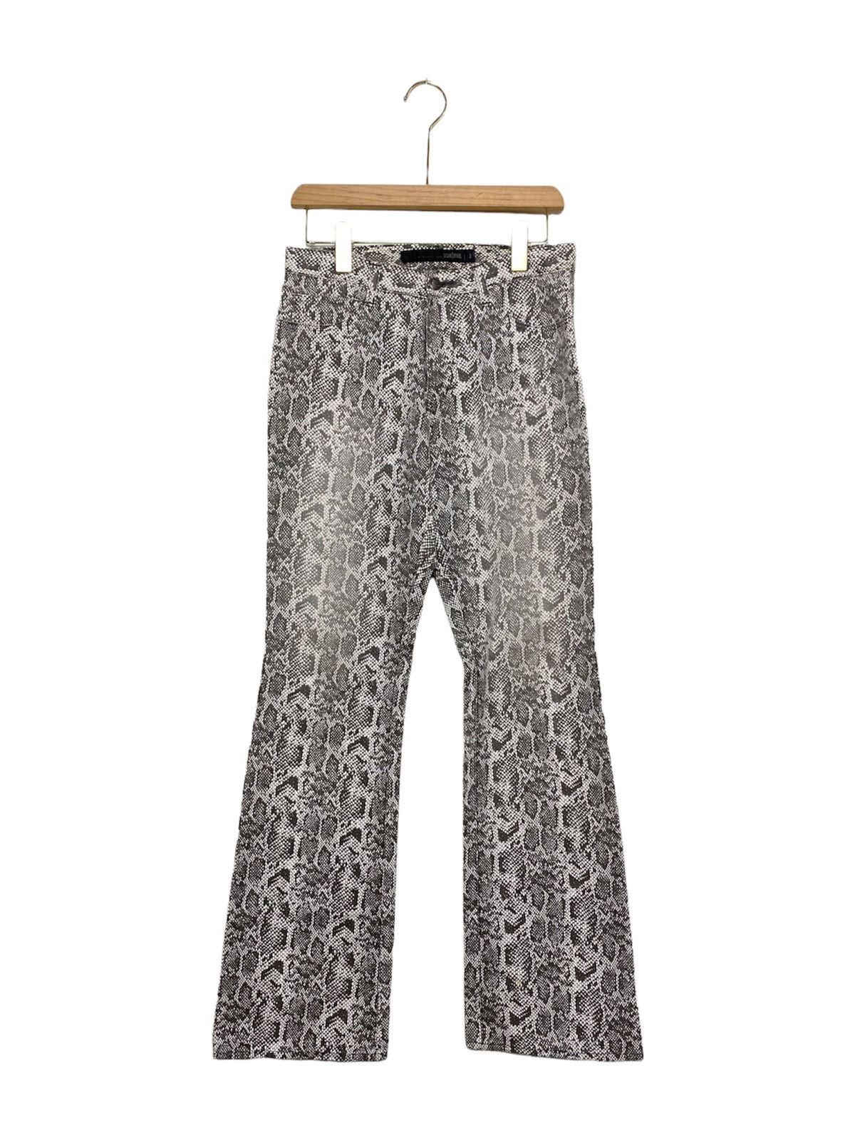 Japanese Brand Vintage Schussel Snake Skin Flared Denim Size US 29 - 1 Thumbnail