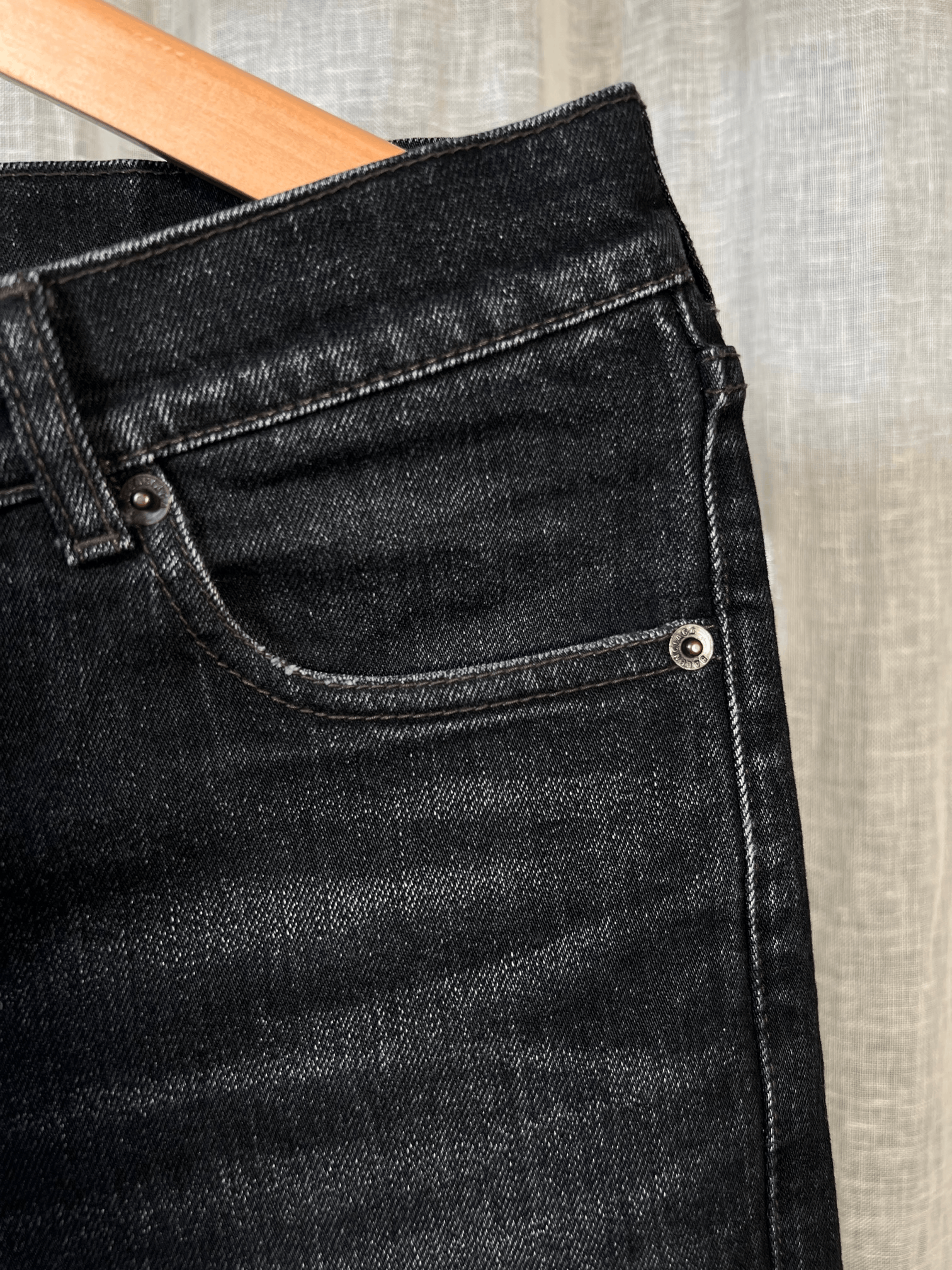 Balenciaga S/S 2018 Washed Black Denim Size US 30 / EU 46 - 4 Thumbnail