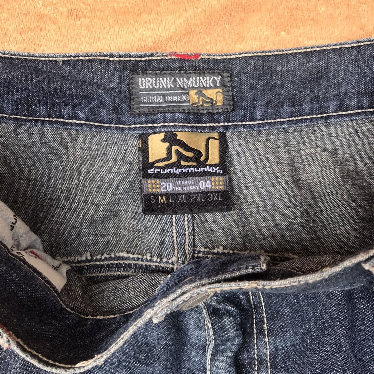 DrunknMunky Drunky Munky BAGGY WIDE Jnco multiple pocket Size US 29 - 18 Thumbnail