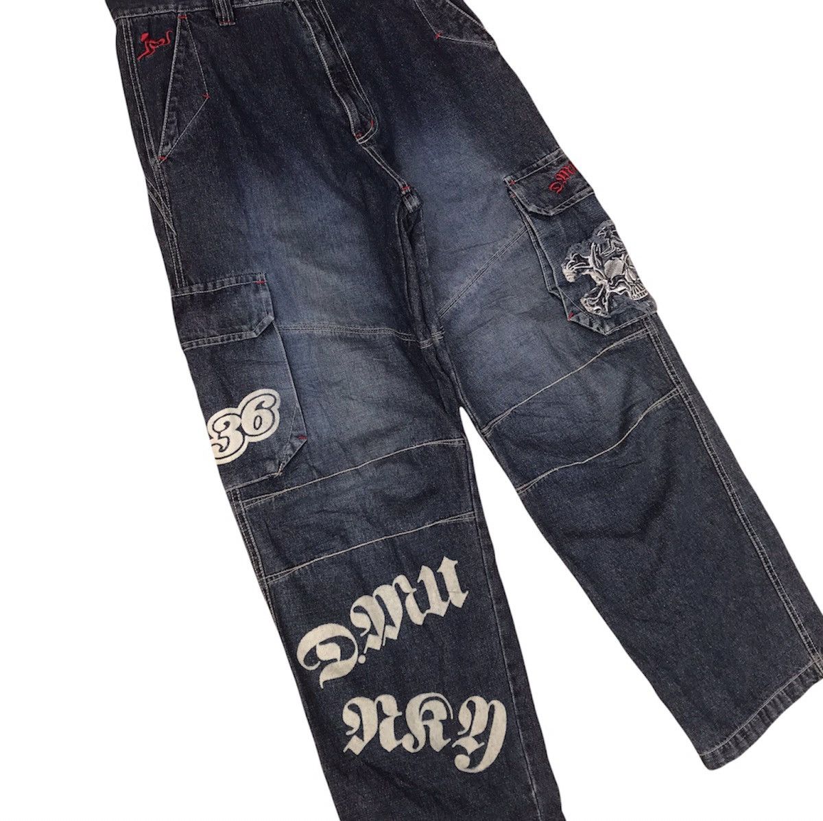 DrunknMunky Drunky Munky BAGGY WIDE Jnco multiple pocket Size US 29 - 5 Thumbnail