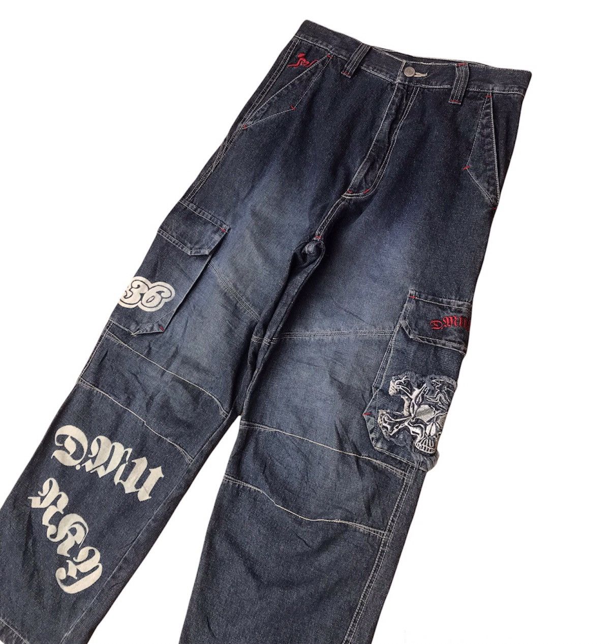 DrunknMunky Drunky Munky BAGGY WIDE Jnco multiple pocket Size US 29 - 4 Thumbnail