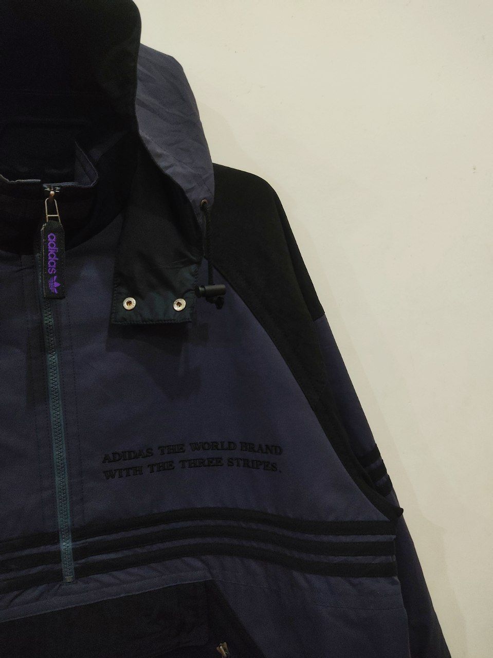 Adidas × Vintage Vintage Adidas Anorak Jacket Waterproof Size US L / EU 52-54 / 3 - 3 Thumbnail