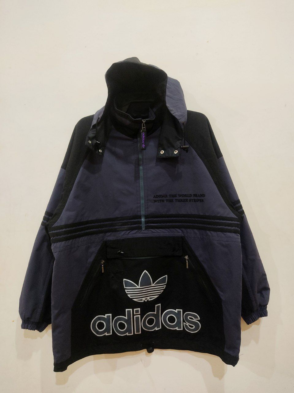 Adidas × Vintage Vintage Adidas Anorak Jacket Waterproof Size US L / EU 52-54 / 3 - 1 Thumbnail