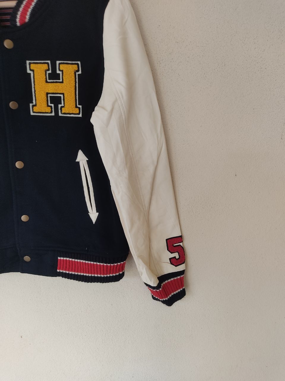 Japanese Brand × Vintage Sorridere H Big Logo Varsity Jacket Size US L / EU 52-54 / 3 - 4 Thumbnail