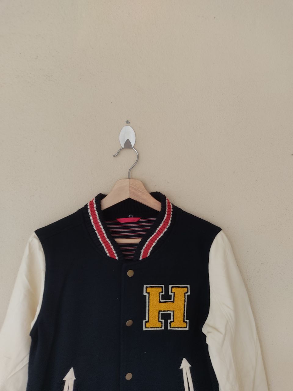 Japanese Brand × Vintage Sorridere H Big Logo Varsity Jacket Size US L / EU 52-54 / 3 - 2 Thumbnail