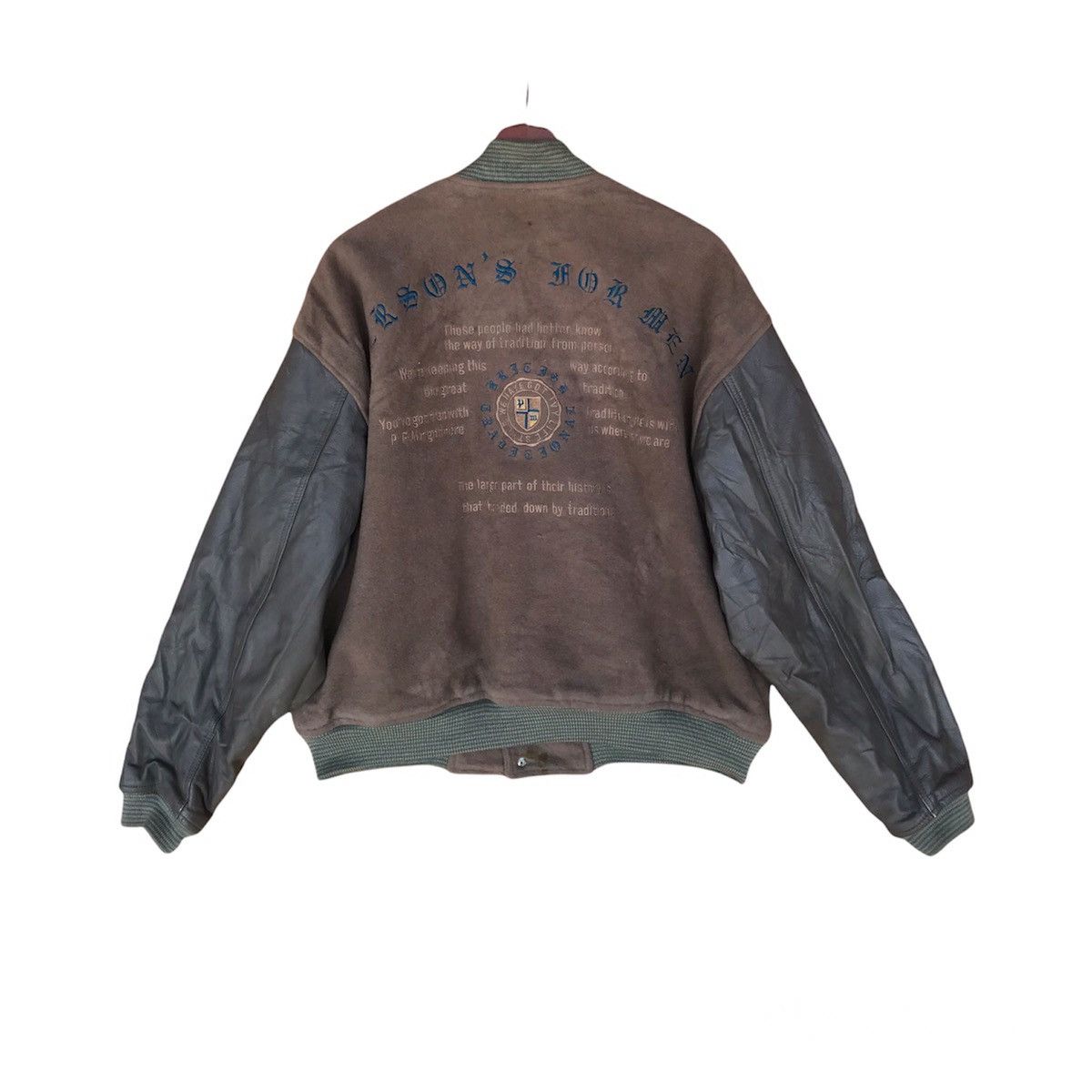 PERSON'S Vintage Distressed Varsity Persons for men leather sleeve Size US M / EU 48-50 / 2 - 2 Thumbnail