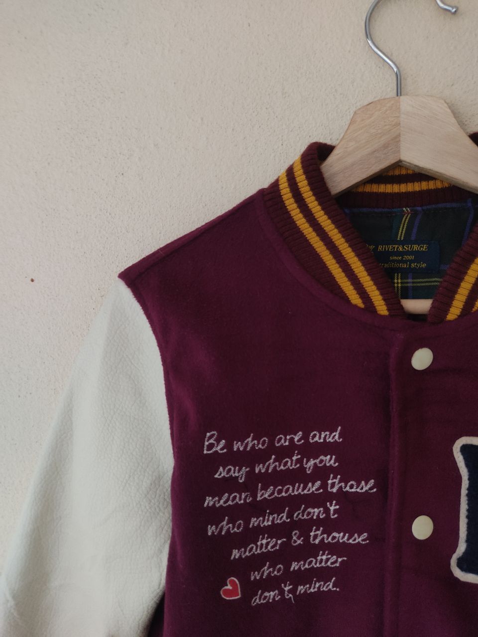 Japanese Brand × Vintage Varsity Rivet & Surge Maroon Size US L / EU 52-54 / 3 - 4 Thumbnail