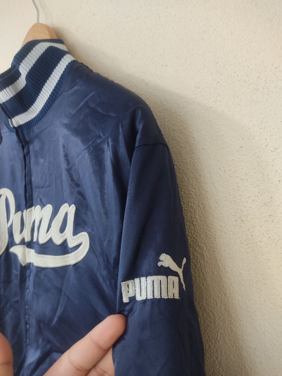 Puma × Vintage VINTAGE PUMA BOMBER DARK BLUE JACKET Size US S / EU 44-46 / 1 - 3 Thumbnail