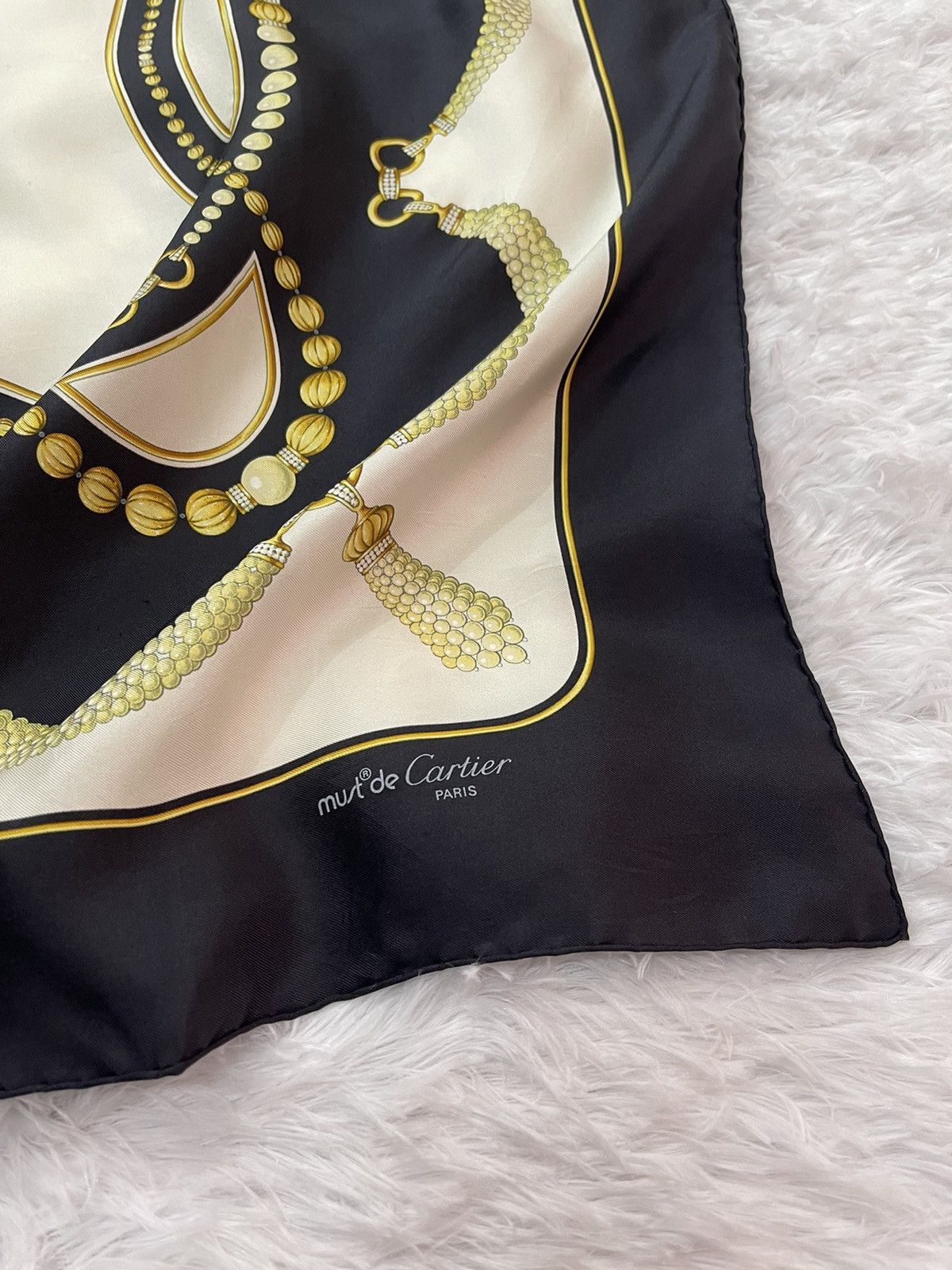 Cartier Vintage Cartier Luxury Silk Scarves Size ONE SIZE - 5 Thumbnail