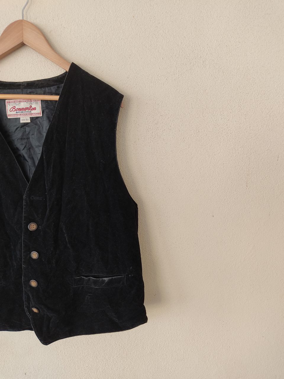 Genuine Leather × Japanese Brand × Vintage VINTAGE BONMARLEN MOTORCYCLE BLACK LEATHER VEST Size US M / EU 48-50 / 2 - 4 Thumbnail