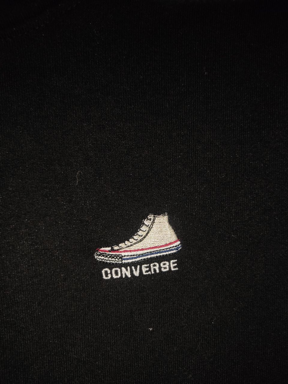 Converse × Vintage Vintage Converse Small Sneakers Black Hoodie Size US M / EU 48-50 / 2 - 4 Thumbnail