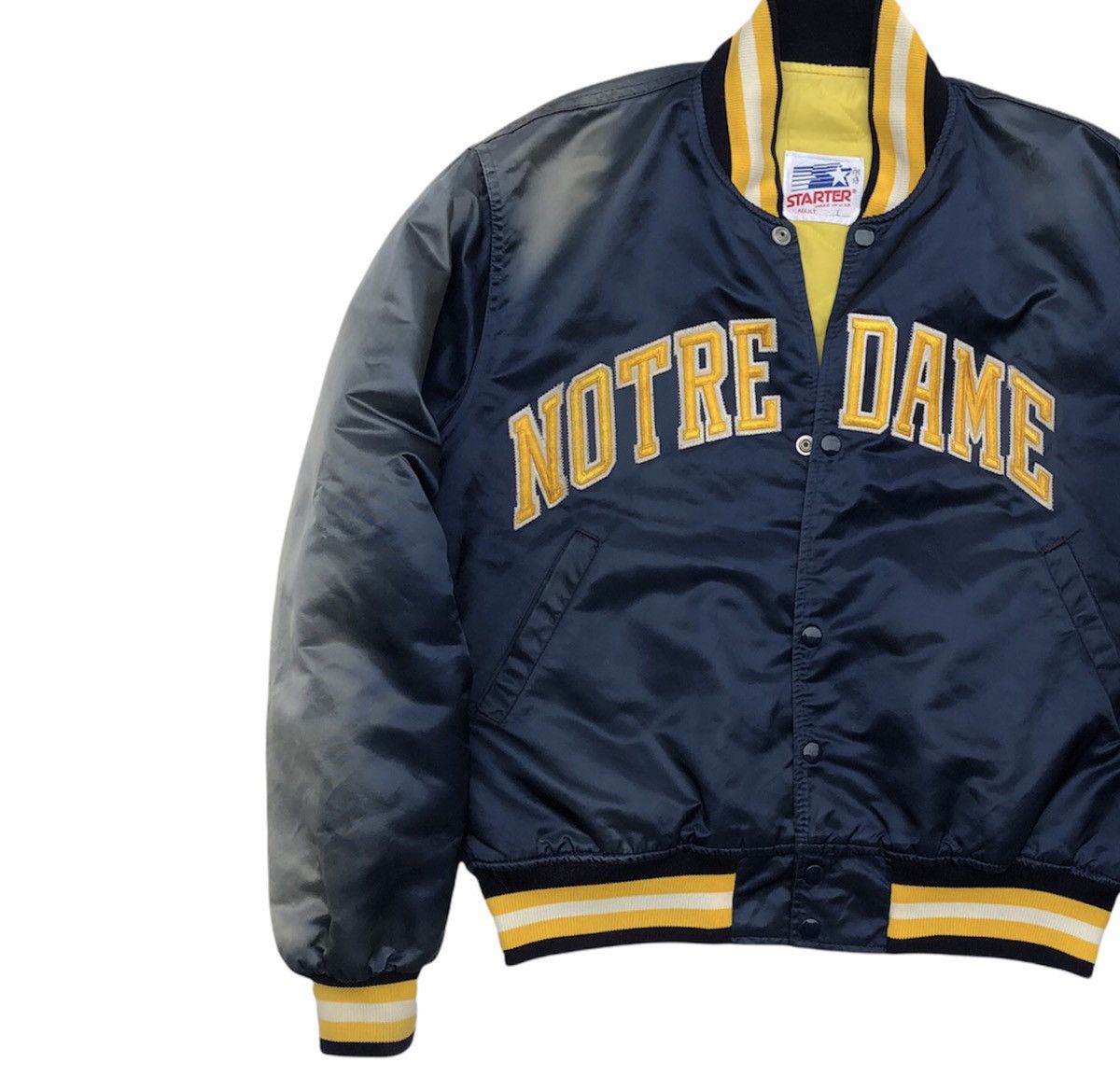 Starter 🔥DISTRESSED🔥VTG 80s Starter Notre Dame Fighting Irish Jacket Size US M / EU 48-50 / 2 - 3 Thumbnail