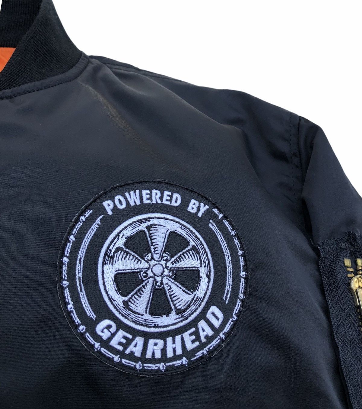 Vintage 🔥Vintage U. S. A Powered By Gearhead Patches Bomber Jacket Size US L / EU 52-54 / 3 - 6 Thumbnail