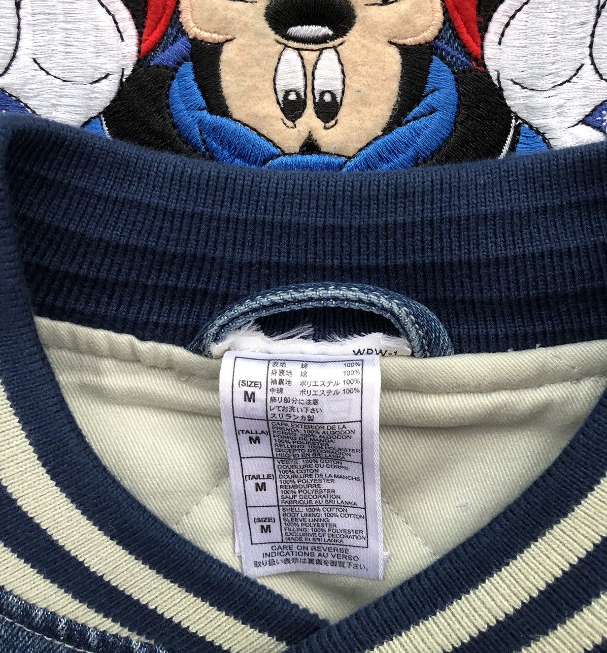 Disney 90s Walt Disney World Embroidery Logo Denim Varsity Jacket Size US XL / EU 56 / 4 - 23 Thumbnail