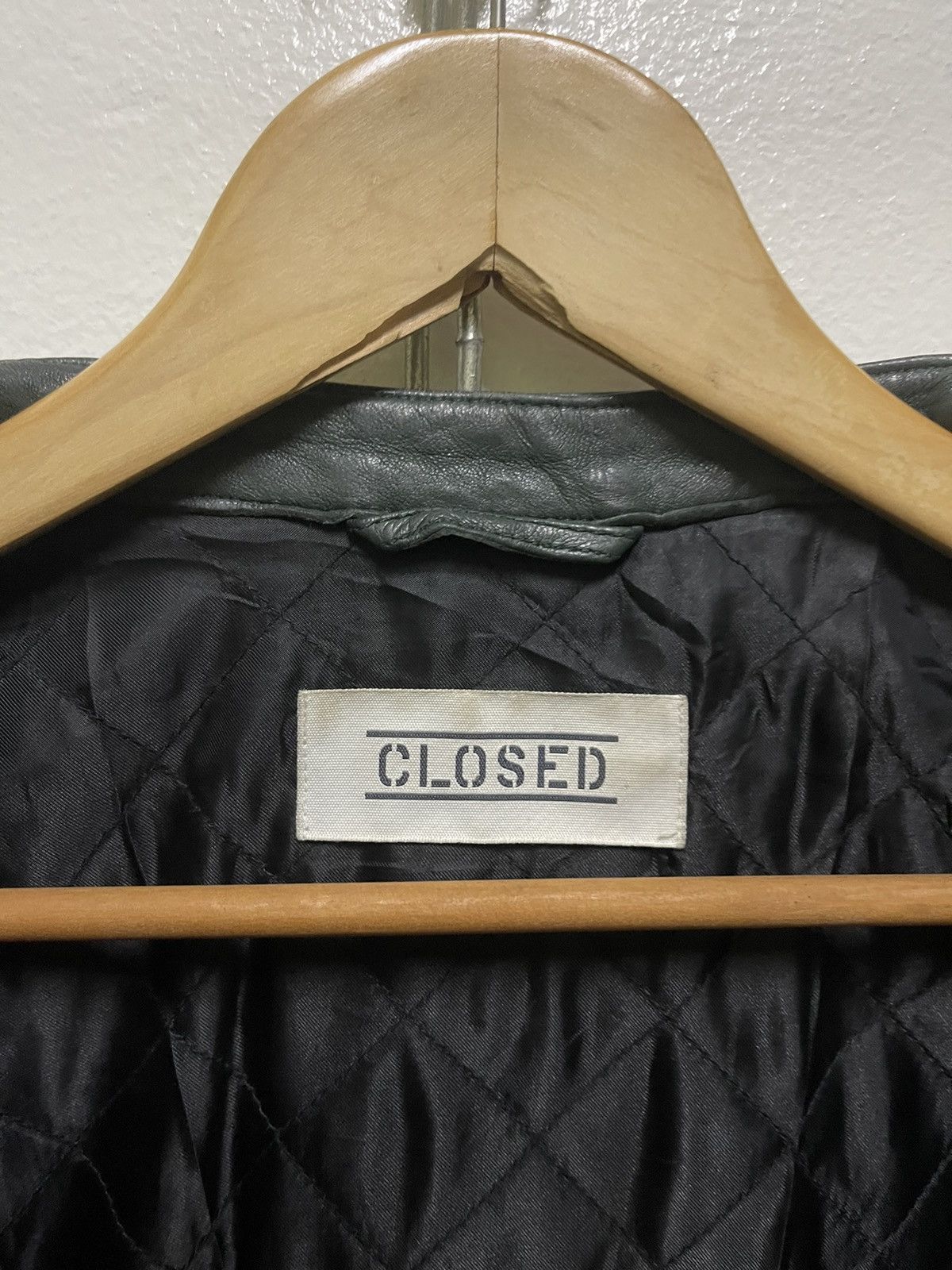 CLOSED Rare Green Perfecto Lamb Leather Jacket Size M / US 6-8 / IT 42-44 - 11 Thumbnail