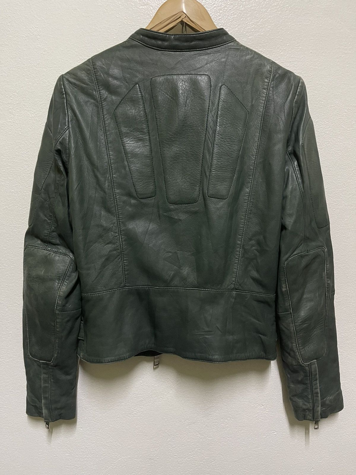 CLOSED Rare Green Perfecto Lamb Leather Jacket Size M / US 6-8 / IT 42-44 - 16 Thumbnail