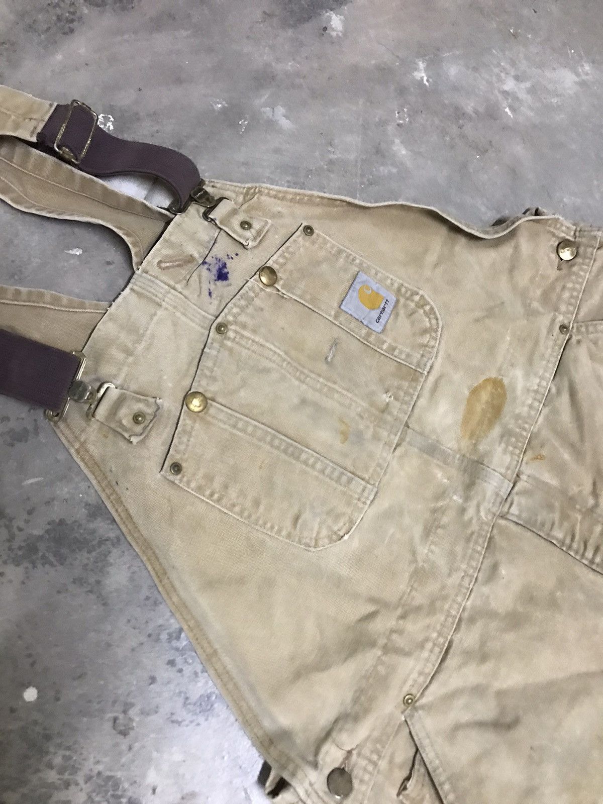 Carhartt × Vintage Vintage distressed Carhartt Double-Knee Overalls Size US 41 - 15 Thumbnail