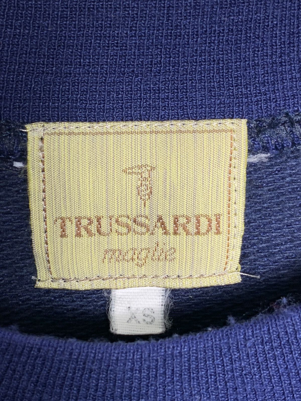 Trussardi Trussardi Big Logo Embroidered Crewneck Sweatshirt Size US S / EU 44-46 / 1 - 3 Thumbnail