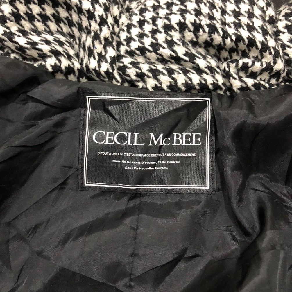 Japanese Brand CECIL Mc BEE Houndstooth Heavy Puffer Jacket For Women Size M / US 6-8 / IT 42-44 - 6 Thumbnail