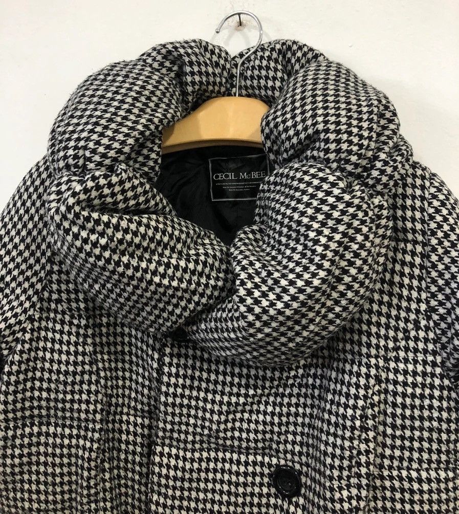 Japanese Brand CECIL Mc BEE Houndstooth Heavy Puffer Jacket For Women Size M / US 6-8 / IT 42-44 - 4 Thumbnail
