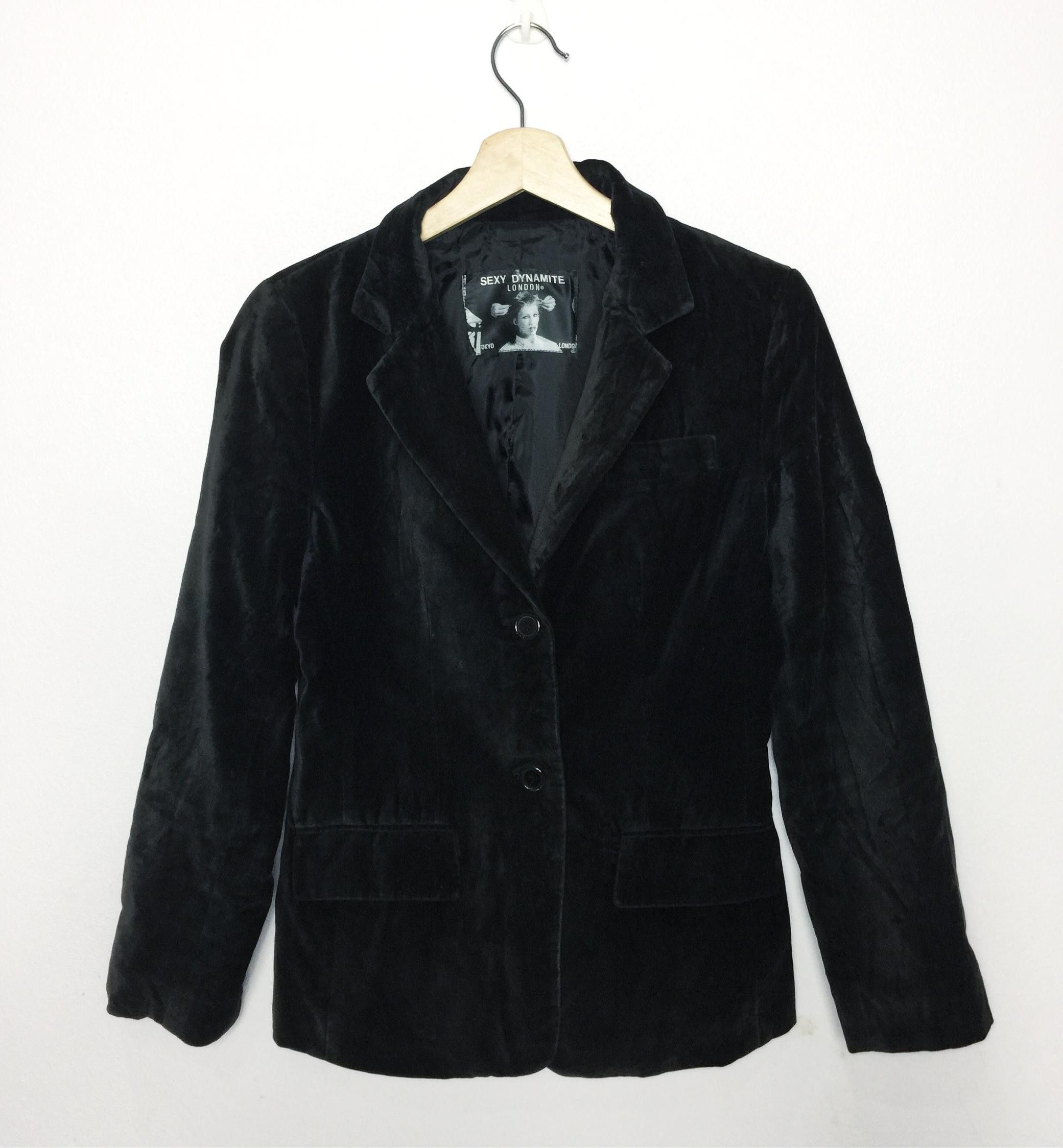 image of Seditionaries Very Sexy Dynamite London Velvet Jacket Coat in Black Velvet, Men's (Size XS)