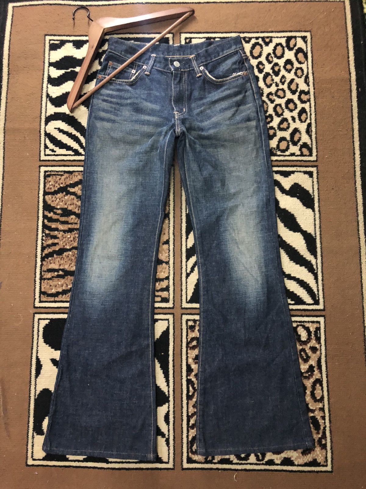 Edwin × Vintage VINTAGE EDWIN 800SX FLARED DISTRESSED DENIM Size US 28 / EU 44 - 1 Thumbnail