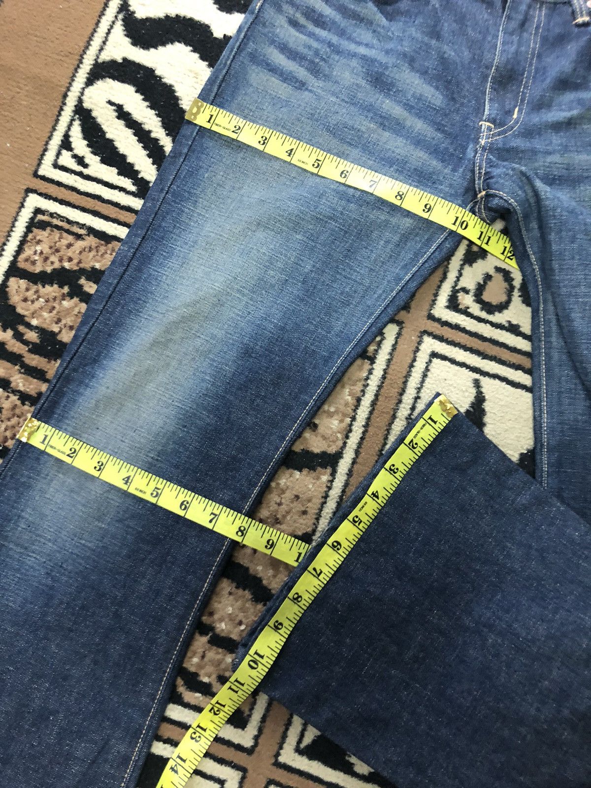 Edwin × Vintage VINTAGE EDWIN 800SX FLARED DISTRESSED DENIM Size US 28 / EU 44 - 15 Thumbnail