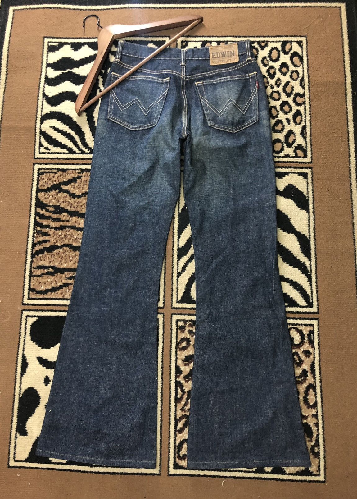 Edwin × Vintage VINTAGE EDWIN 800SX FLARED DISTRESSED DENIM Size US 28 / EU 44 - 7 Thumbnail