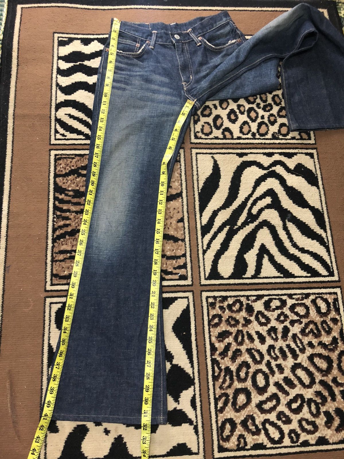 Edwin × Vintage VINTAGE EDWIN 800SX FLARED DISTRESSED DENIM Size US 28 / EU 44 - 14 Thumbnail