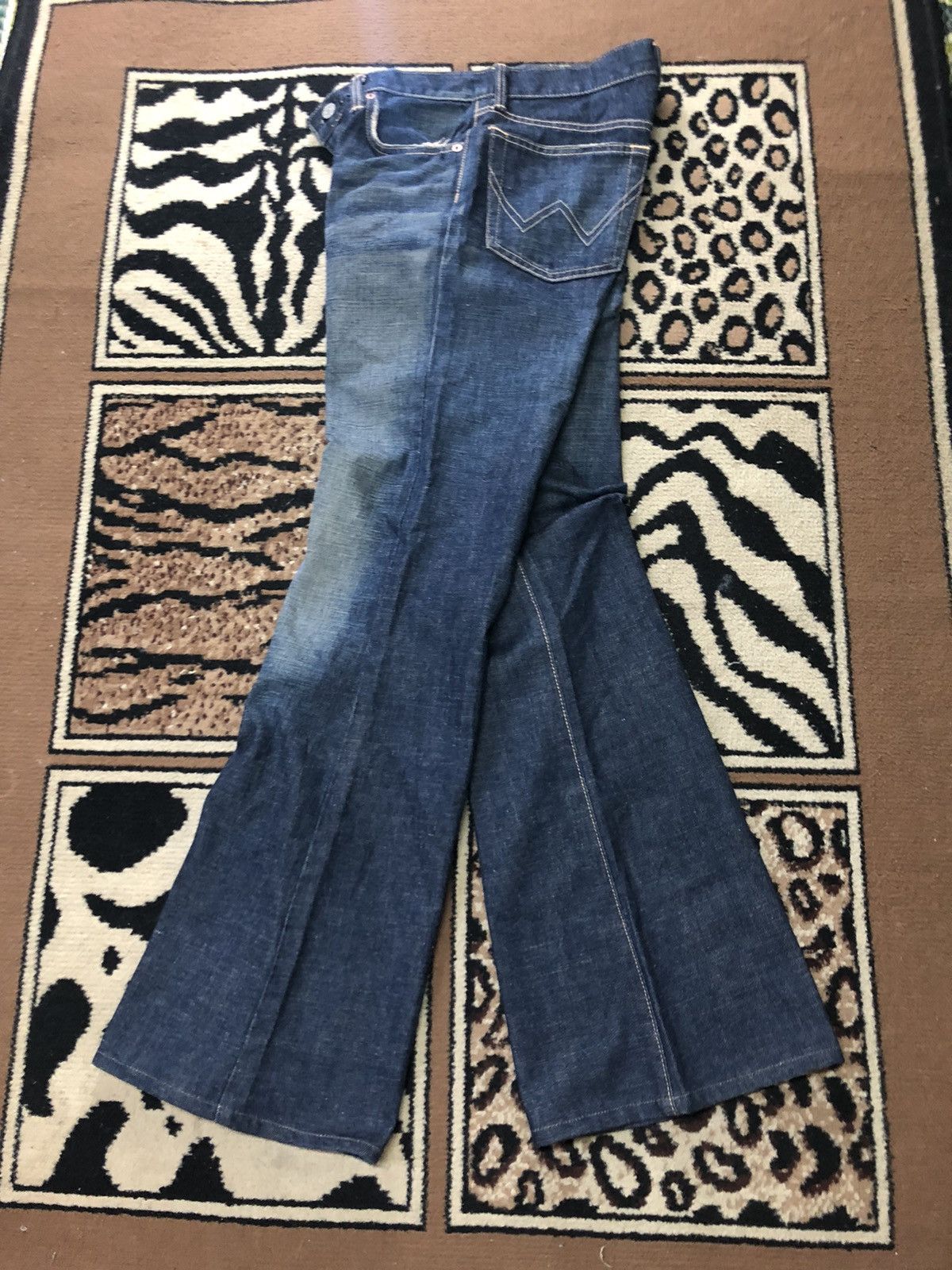 Edwin × Vintage VINTAGE EDWIN 800SX FLARED DISTRESSED DENIM Size US 28 / EU 44 - 11 Thumbnail