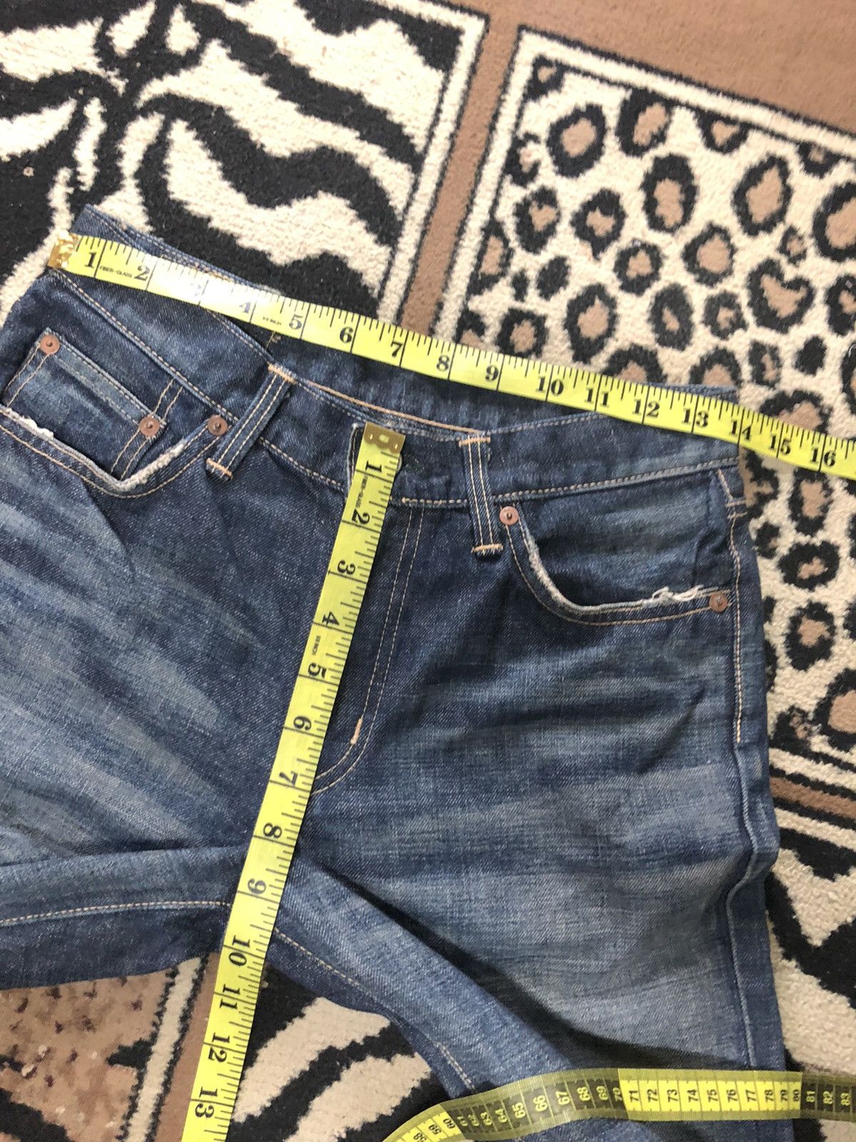 Edwin × Vintage VINTAGE EDWIN 800SX FLARED DISTRESSED DENIM Size US 28 / EU 44 - 13 Thumbnail