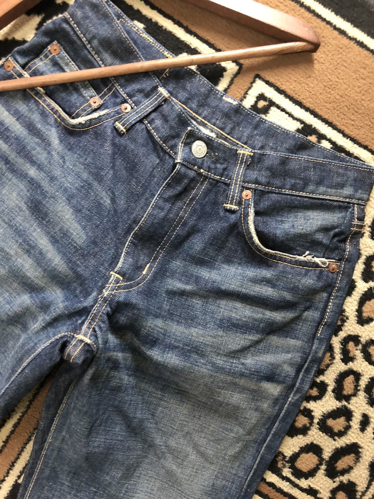 Edwin × Vintage VINTAGE EDWIN 800SX FLARED DISTRESSED DENIM Size US 28 / EU 44 - 2 Thumbnail