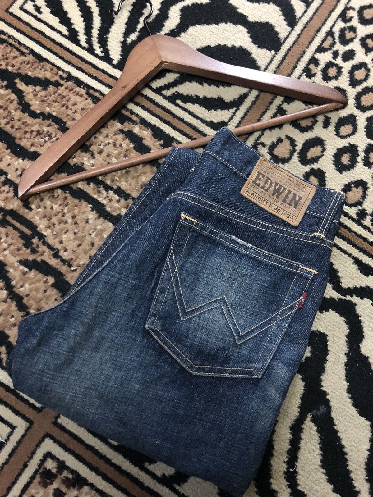 Edwin × Vintage VINTAGE EDWIN 800SX FLARED DISTRESSED DENIM Size US 28 / EU 44 - 16 Thumbnail