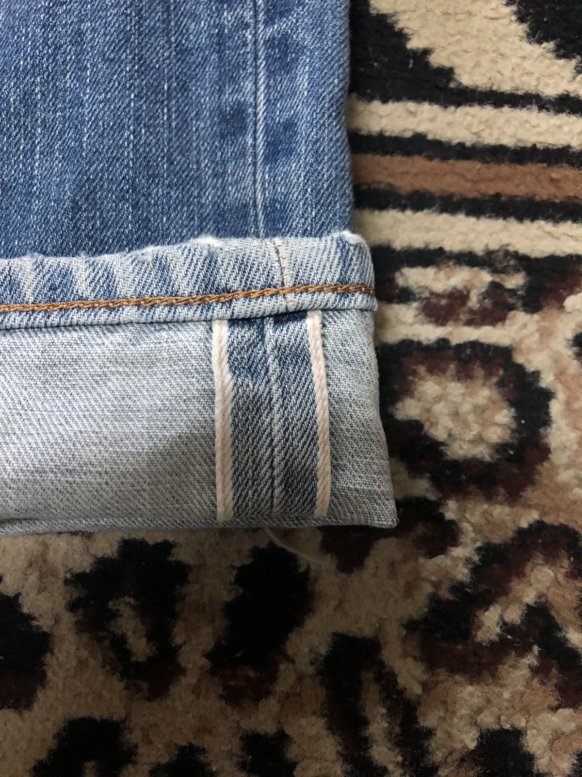 Edwin × Vintage VINTAGE SELVEDGE EDWIN 505xx WASH DISTRESSED DENIM Size US 31 - 3 Thumbnail