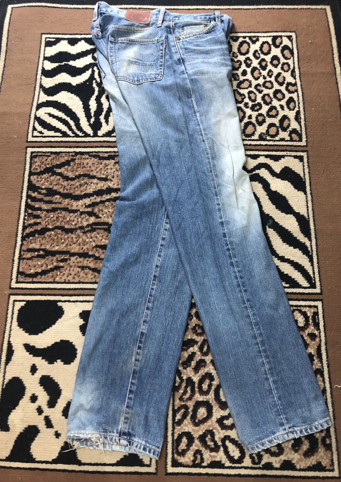 Edwin × Vintage VINTAGE SELVEDGE EDWIN 505xx WASH DISTRESSED DENIM Size US 31 - 14 Thumbnail